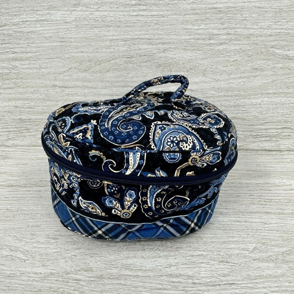 Vera Bradley Jewelry/Toiletry Travel Bag Retired Windsor Navy
